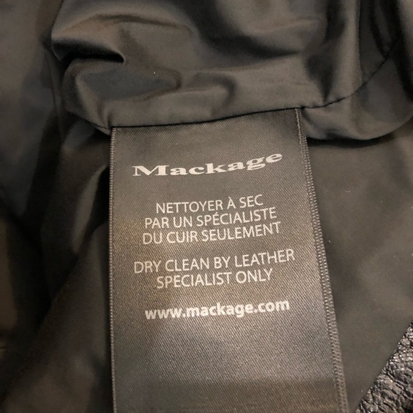 Mackage Men's Tobin Black Leather Bomber Jacket 36 - Picture 6 of 8